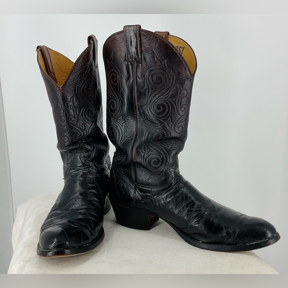 Justin Boots Vintage Eel SZ 12 D - Picture 3 of 7